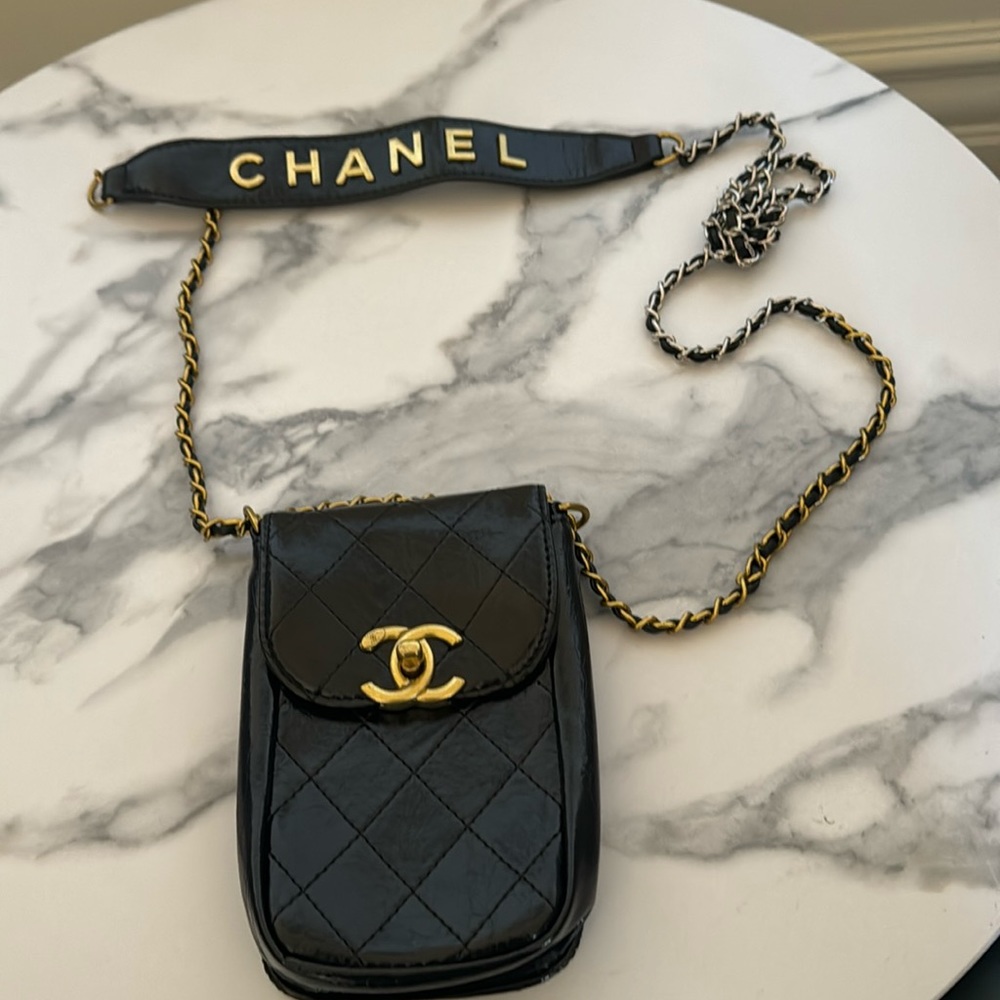 Chanel cell phone crossbody bag